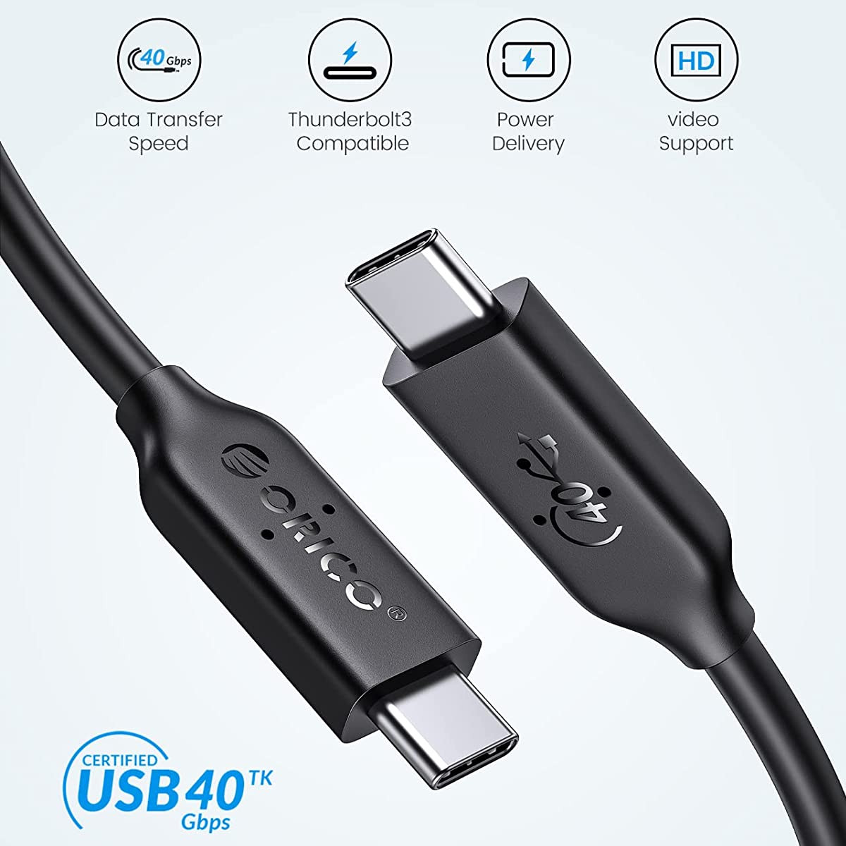 USB4 Cable 40Gbps, IDsonix Thunderbolt 4/Thunderbolt Cable,