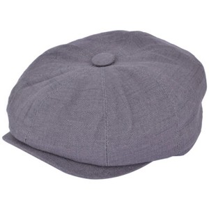 Grey Linen 8 panel bakerboy,newsboy,peaky blinder,cheese cutter 1920s Summer cap