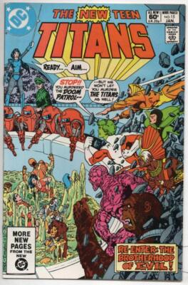 NEW TEEN TITANS #15, NM-, Perez, BrotherHood of Evil, DC 1982  more DC in store 