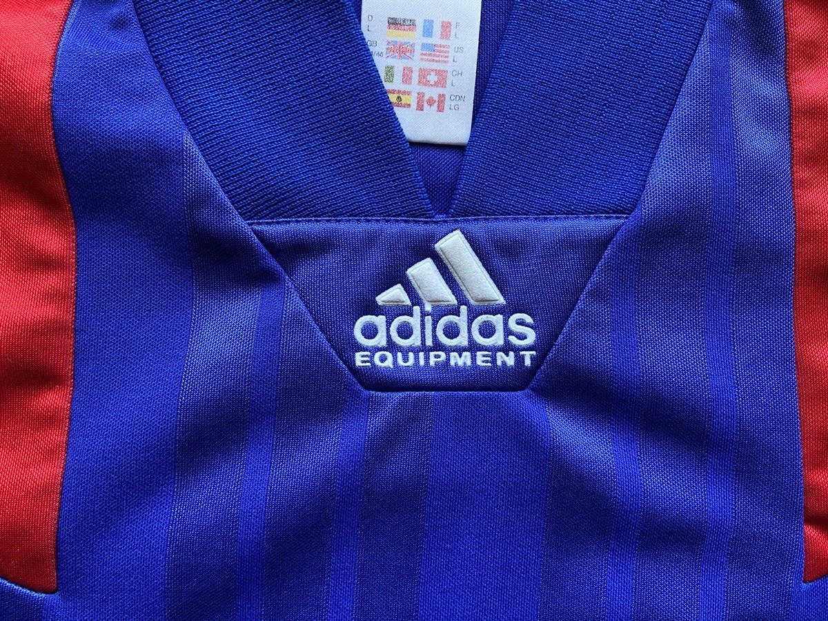 FRANCE 1992 1993 HOME SHIRT JERSEY ADIDAS sz L MEN BLUE | eBay