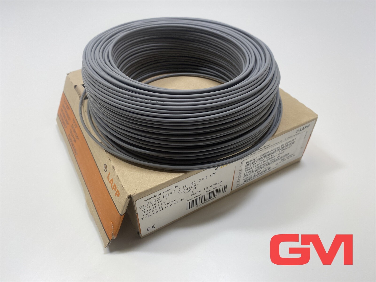 LAPP Wire OLFLEX HEAT 125 SC 1X1 GY Single Core Grey 1234106 100M Reel