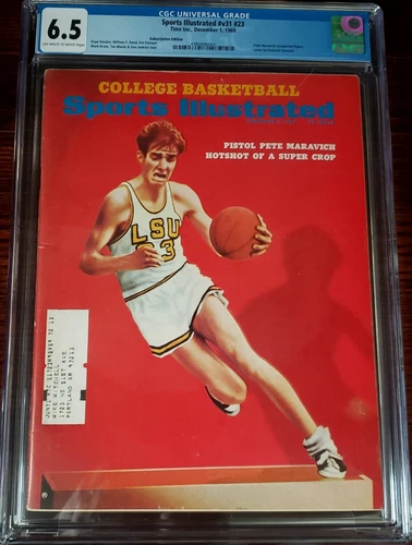 Pistol Pete Maravich "Hotshot Of A Super Crop"Sports Illustrated 12/1/69 CGC 6.5
