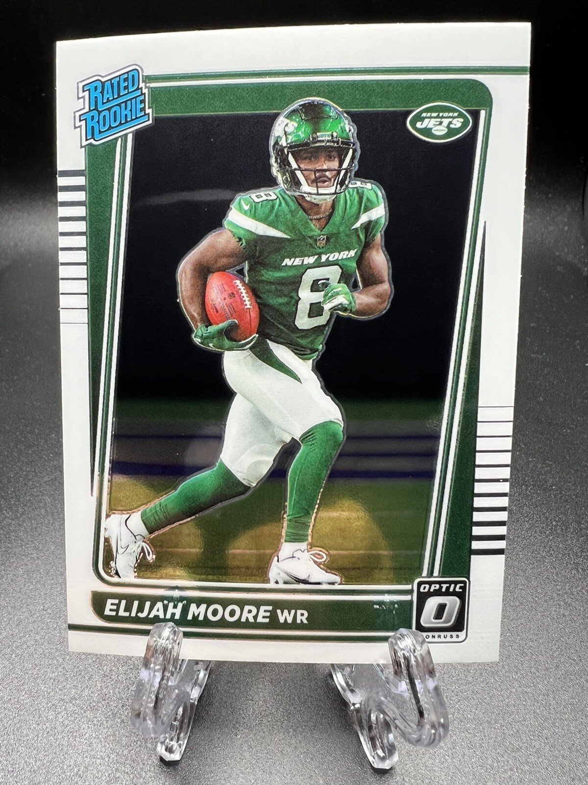 2021 Panini Donruss Optic RC Rookie Elijah Moore #216 New York Jets