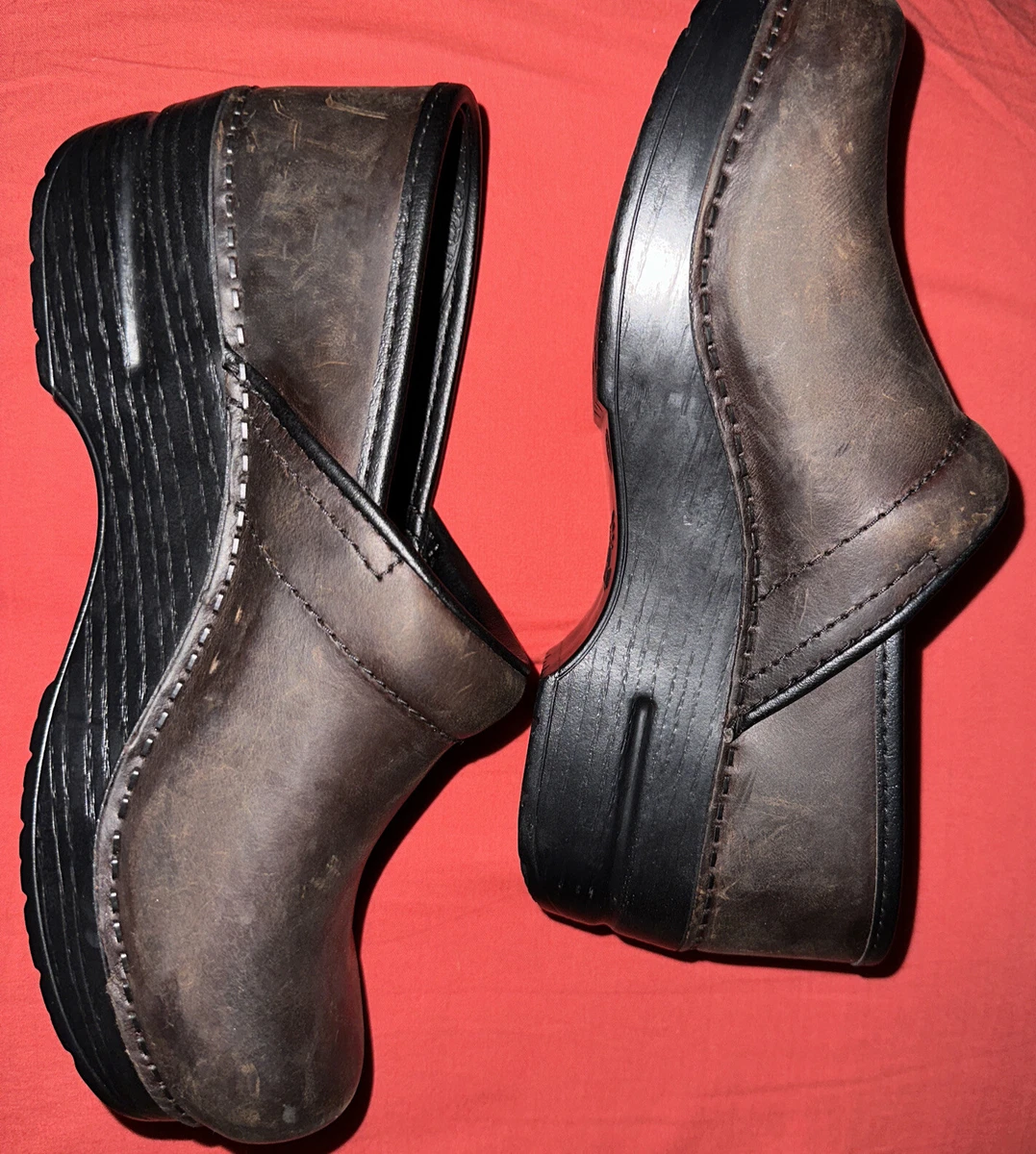 Dansko Womens Pro Oiled Brown Occupational Shoes EUR 36