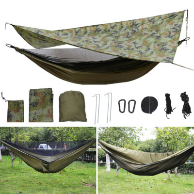 Camping Hängematte mit Moskitonetz Zelt Tarp Zeltplane Outdoor Hammock Neu