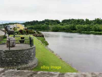 Photo 12x8 River Laune and the statue of King Puck to left Cill Orglan The c2013