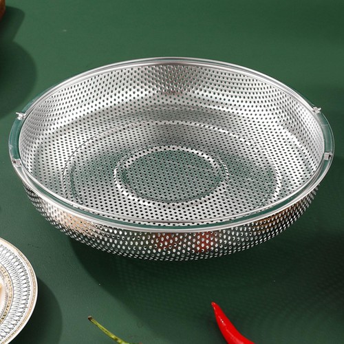 Kitchen Stainless Steel Food Steamer Basket With Handle Feet Rice Cooker Steam - Picture 7 of 12