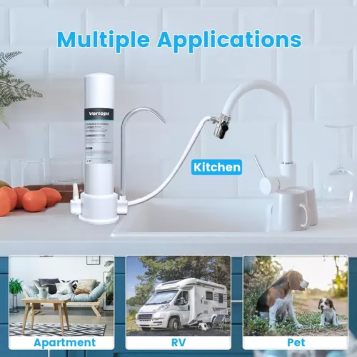 Water Filtration System Reduces Chlorine White Multiple Applications Countertop - Bild 4 von 7