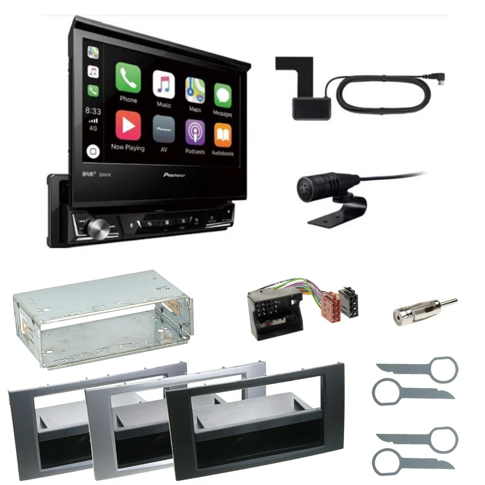 Pioneer AVH-Z7200DAB Bluetooth USB Einbauset für Ford Focus C-Max Fiesta Transit - Bild 1 von 1