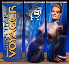 Star Trek Voyager Seven of Nine Jeri Ryan Cup Mug Tumbler 20oz
