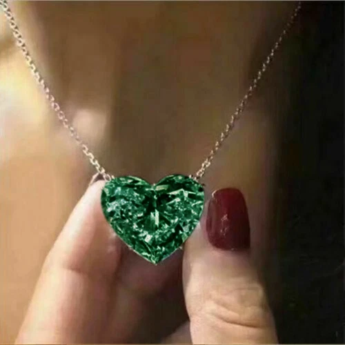 Gorgeous Wedding 925 Silver Plated Necklace Pendant Women Cubic Zircon Jewelry - Picture 37 of 39