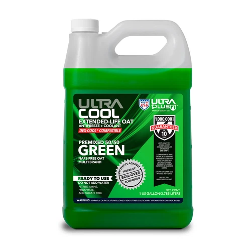 UltraCool OAT Extended Life Antifreeze + Coolant PREMIXED 50/50 GREEN - 1 Gal