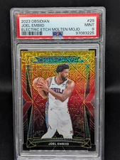 2023 Obsidian Joel Embiid Electric Etch Molten Mojo /10 PSA 9