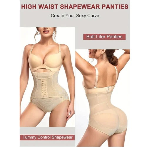 Fajas Colombianas High Waist Shapewear Tummy Control Body Shaper Panties Girdle - Picture 8 of 16