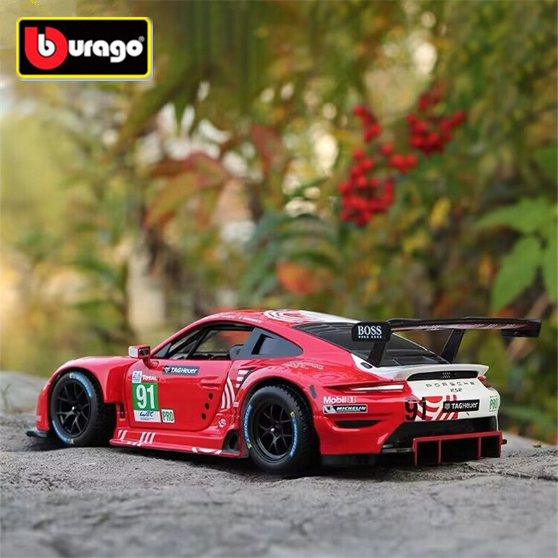 1:24 Porsche 911 RSR Alloy Track Racing Car Model Diecasts Metal Vehicles Toy