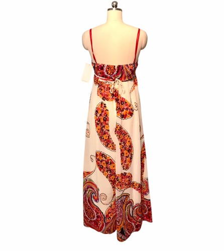 VTG Y2K Ruby Rox Paisley Maxi Dress NWT Empire Waist Boho Festival Fairy Sz 5 - Picture 4 of 10