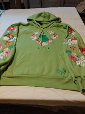 Disney Tefiti Embroidered Floral Women,'s  Hoodie,Box Lunch, Silky Inlay Hood