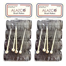 8 pc Vintage Style Hair Rollers XLarge BRUSH ROLLERS  8 1 Count Pack of 8 
