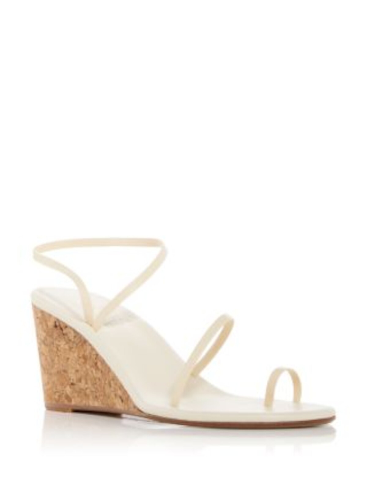 ANCIENT GREEK SANDALS Womens Ivory Cork Wedge Chora Wedge Slip Sandal 38