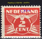 Plaatfout 173 B PM   postfris