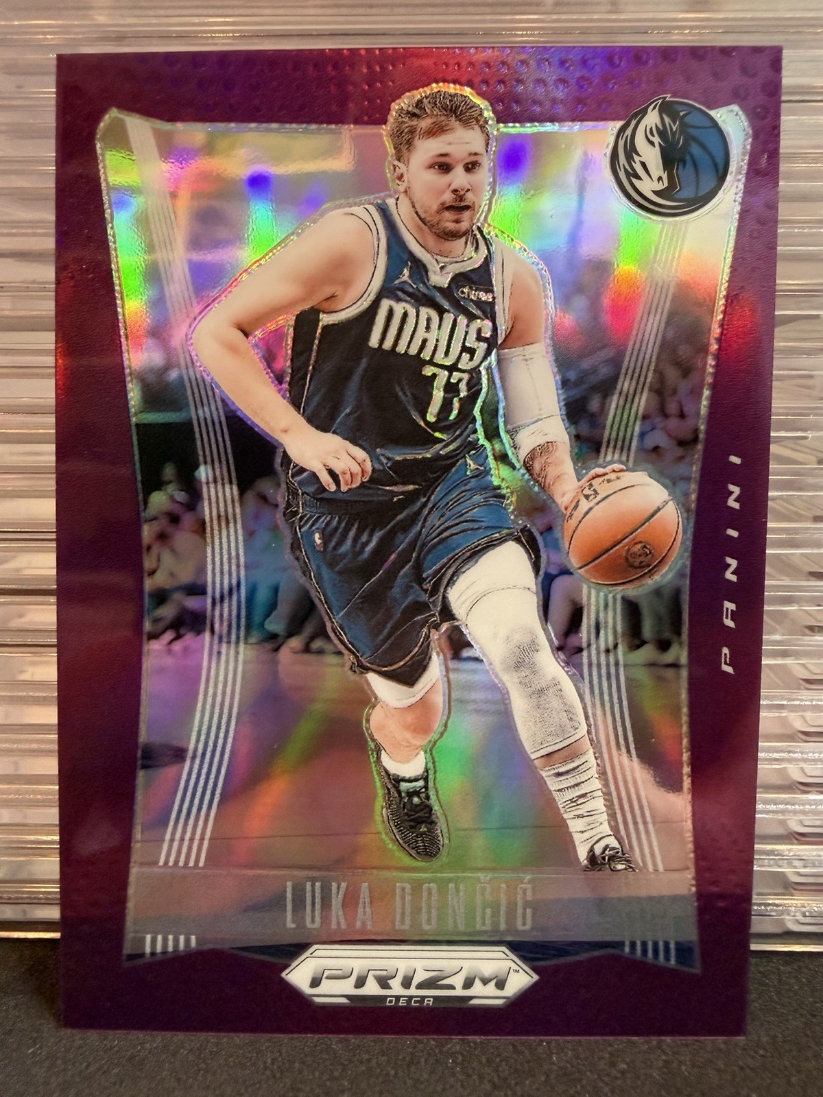 Luka Doncic 2023-24 Prizm DECA Purple /99 Mavericks LA Lakers