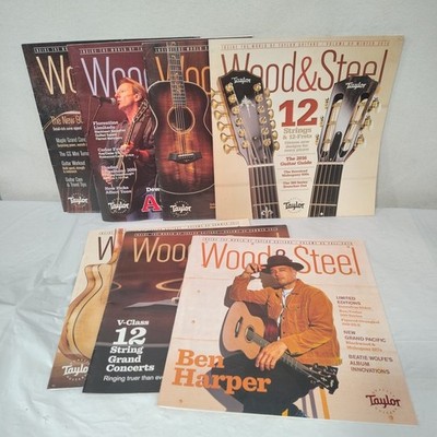 Wood & Steel Magazine Lot of 7 Issues from 2015 - 2019 Inside Taylor Guitars