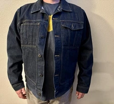 Filson Unlined Denim Short Cruiser Rinsed Indigo, Made in USA, Size 2XL