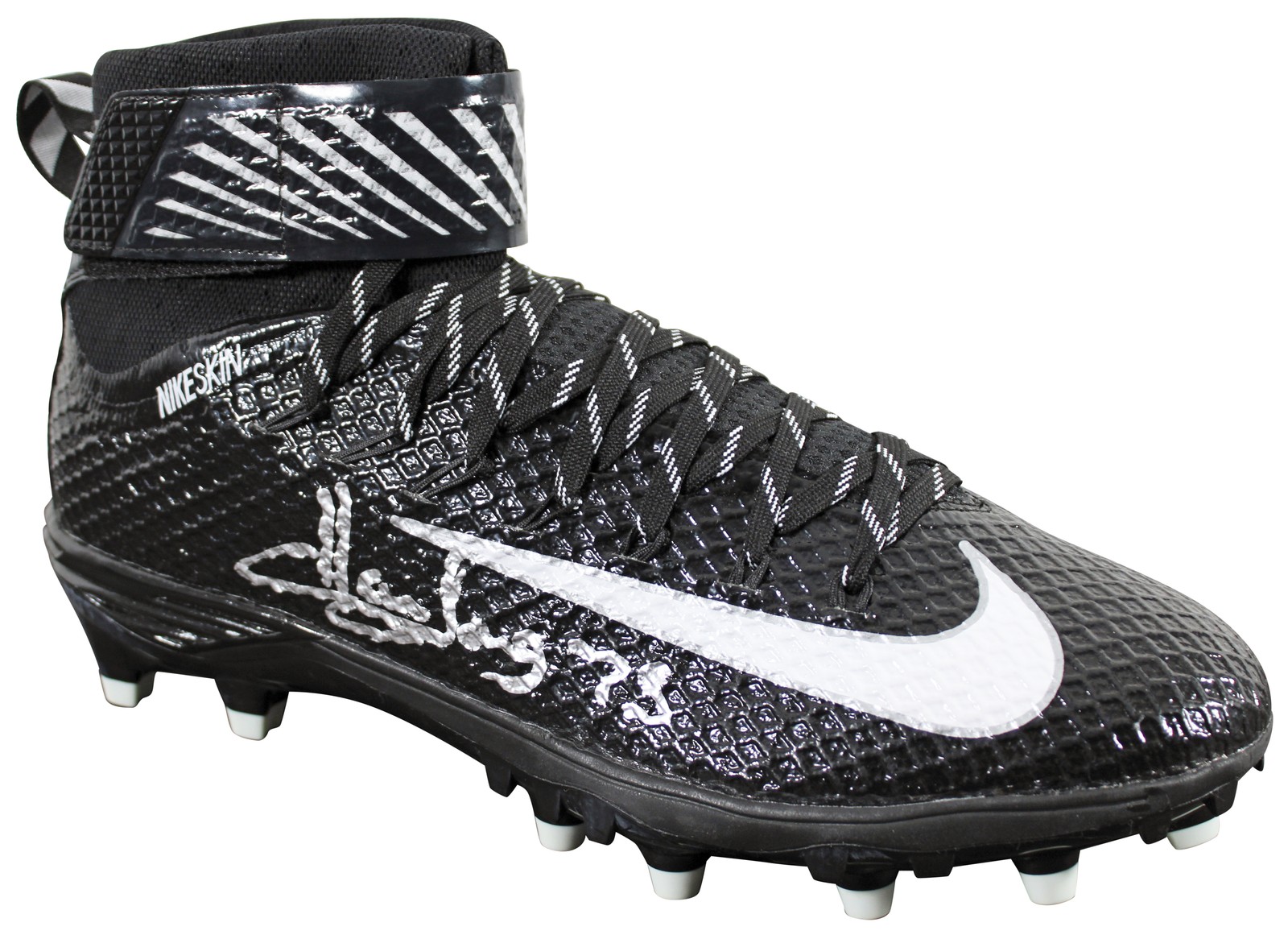 Howie Long Autographed Signed Oakland Raiders Raiders Black Nike Lunarbeast Football Right Cleat BAS Witness 
