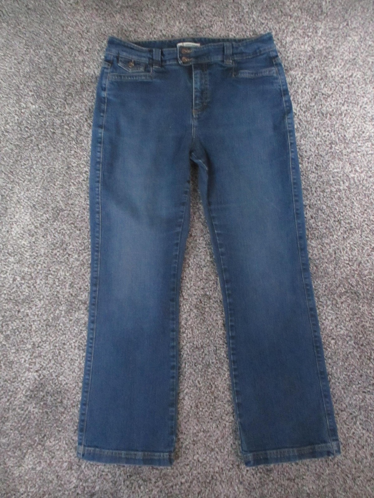 Lee Natural Bootcut Jeans Womens 14 Blue Med Wash High Rise Stretch 34x30 thumbnail 2
