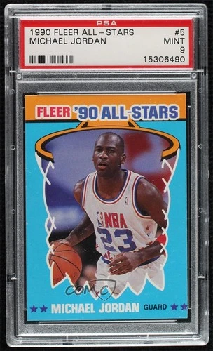 1990-91 Fleer All-Stars Michael Jordan #5 PSA 9 MINT HOF h8b