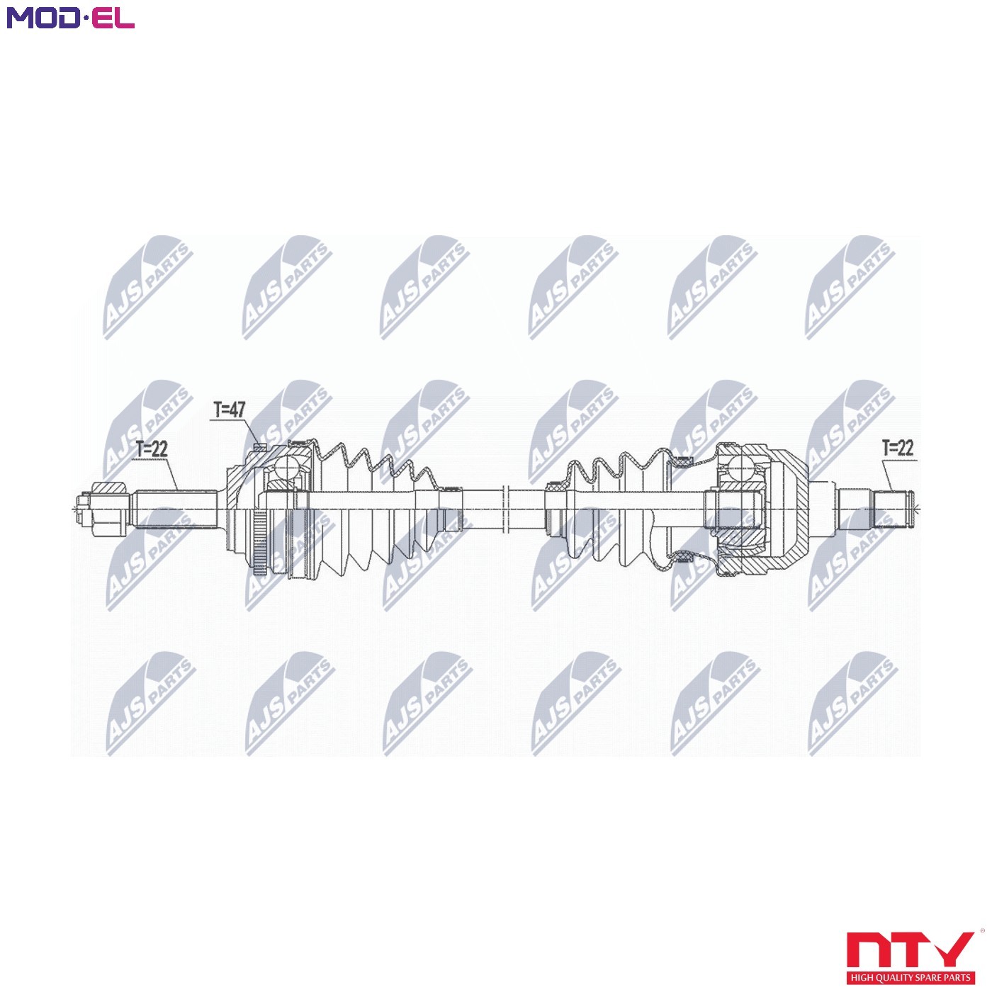 Driveshaft Front Axle Left Manual Transmission NPW-DW-043 NTY for CHEVROLET - Image 10