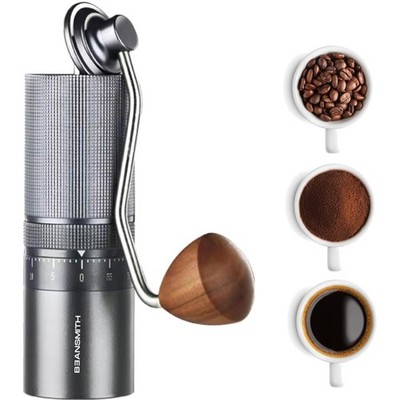 M1 Manual Coffee Grinder   7 Star Stainless Steel Conical Burr, 60 Clicks Ext...
