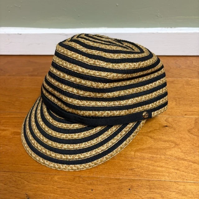 Eric Javits Squishee Womens Newsboy Cap Stripe UPF 50+ Packable Beach Bohemian - Image 2 of 4