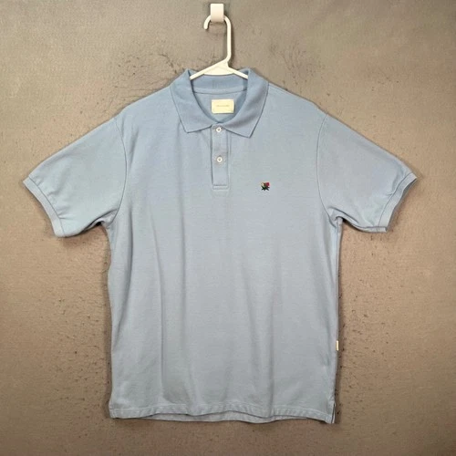 Aimé Leon Dore Mens Medium Light Blue Polo Shirt Embroidered 100% Cotton
