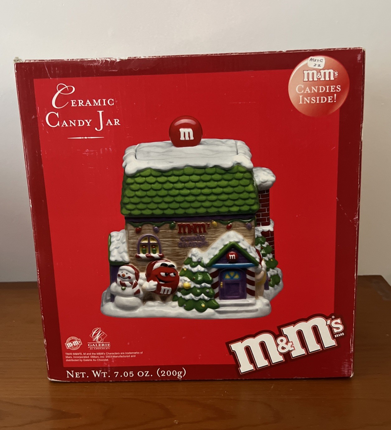 M&M Christmas Candy Shoppe Ceramic Candy Jar By Galerie