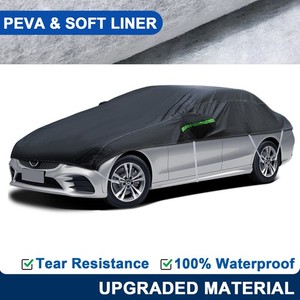 Half Car Cover Windshield Snow Cover For Sedan SUV Anti-UV Waterproof 6 Layers