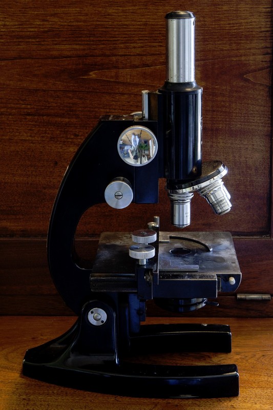 1940s Bausch & Lomb Harvard Med. School Microscope w/Condenser