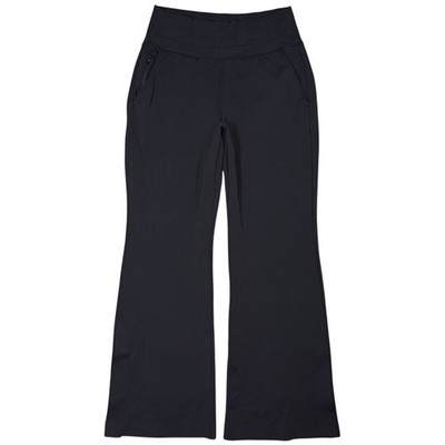 Athleta Venice Flare Pull On Pant Black Sz Small High Rise Stretch Travel Lounge