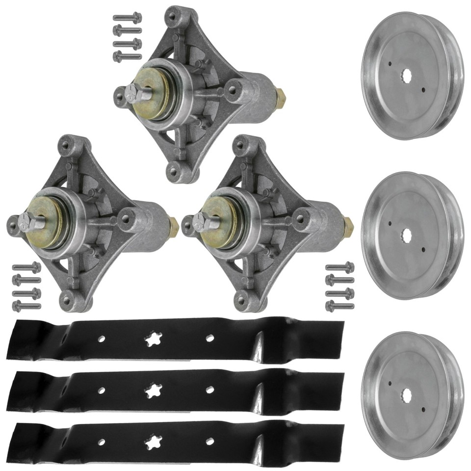 54" Deck Blade Spindle Belt Pulley Kit For Husqvarna YTH2454 - Foto 6