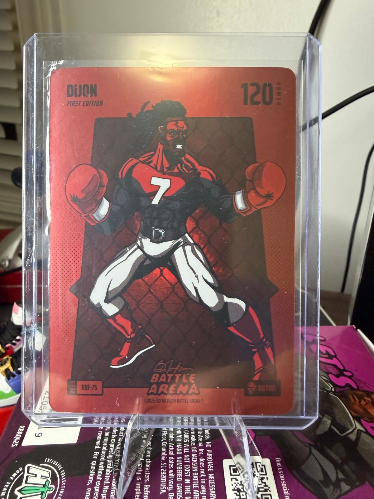 2026 Bo Jackson Battle Arena Griffey Red Battlefoil Dijon IBF-334 Bijan Robinson