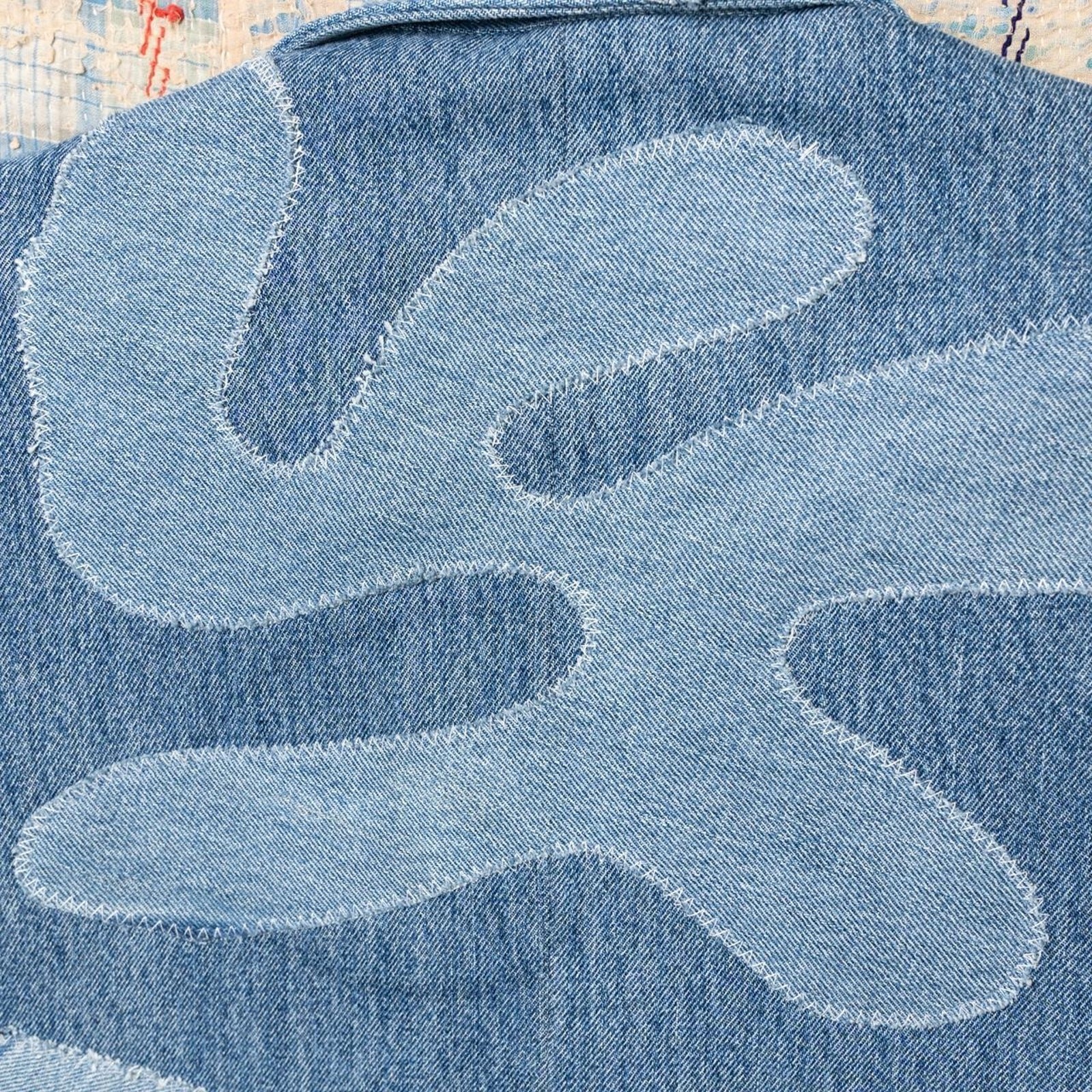 Custom upcycled patchwork denim jacket - image 4