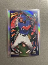 2024 Bowman James Wood Prospect Power Up Chrome Refractor Nationals + Base Card