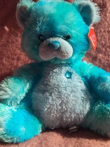 Aurora Blueberrydrop Blue Teddy Bear Plush Stuffed Animal  Bites With Gem ❤️.