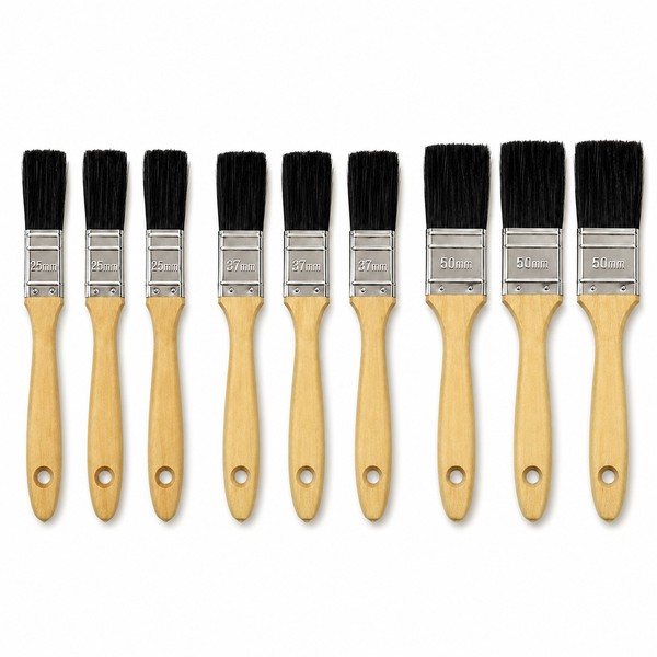 Malerpinsel Flachpinsel Pinsel Set Lasurpinsel Lackierpinsel 9-Teilig 4375100-image