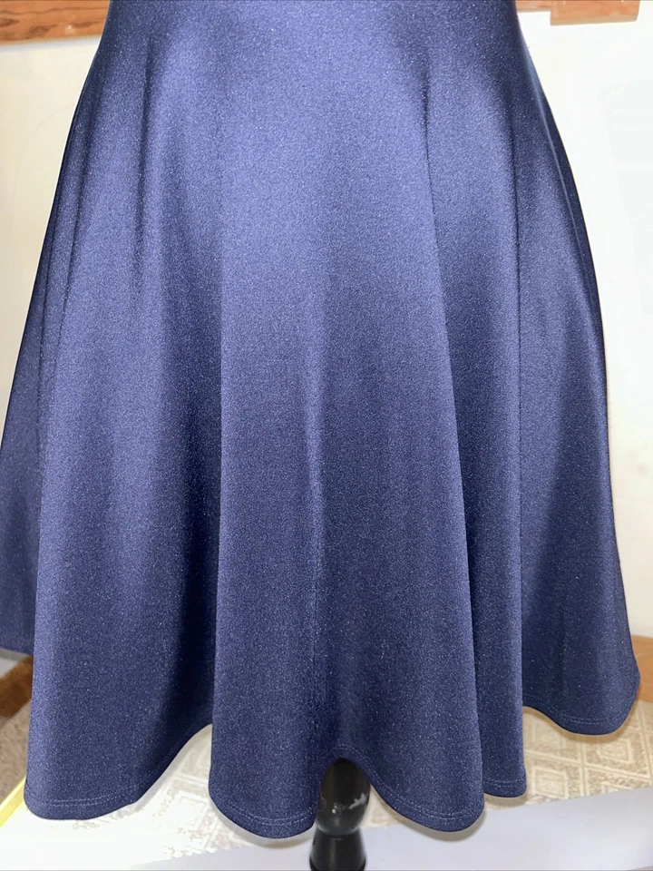 Vestido patinador junior para mujer B. Darlin encaje cuello halter azul marino talla 3/4 regreso a casa Foto 3 de 4