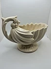 Vintage McCoy Pedestal Shell Planter Color is Ivory/Off White