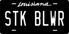Louisiana Black Cursive  License Plate Custom Car Bike Motorcycle Moped Tag