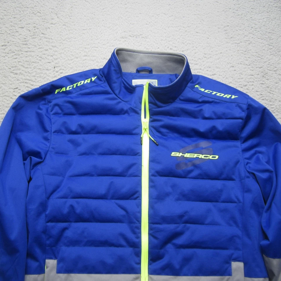 Chaqueta Sherco Para Hombre Grande Azul Gris Factory Team Cremallera Completa Puffer Moto Racing Foto 4 de 4