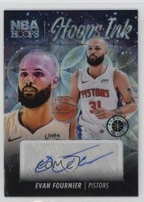 2023-24 Panini NBA Hoops Premium Stock Ink Prizm /75 Evan Fournier Auto 00zd