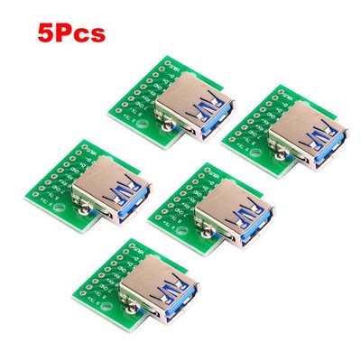 5Pc USB 3.0/3.1 Female to DIP 2.54mm Pin Adapter PCB Board Connector For Arduino